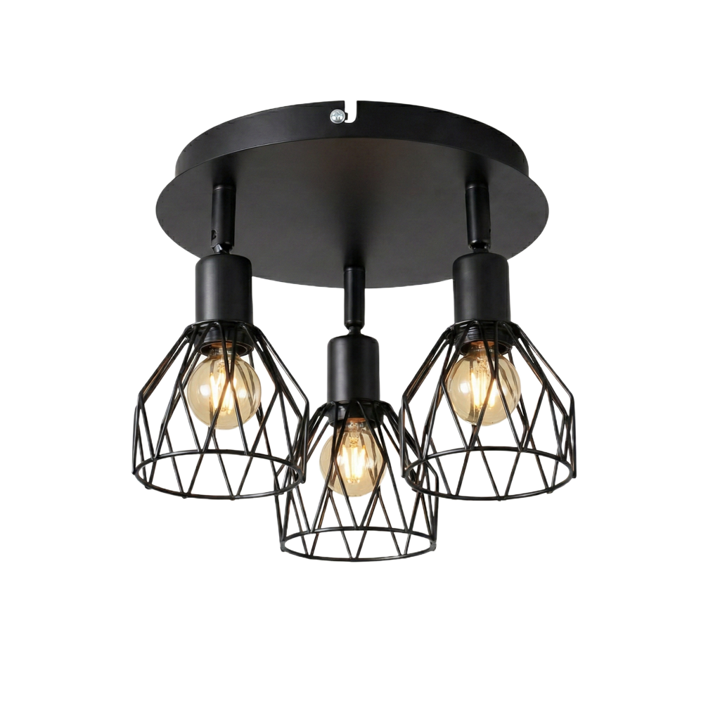 Black Iron LED Ceiling Light