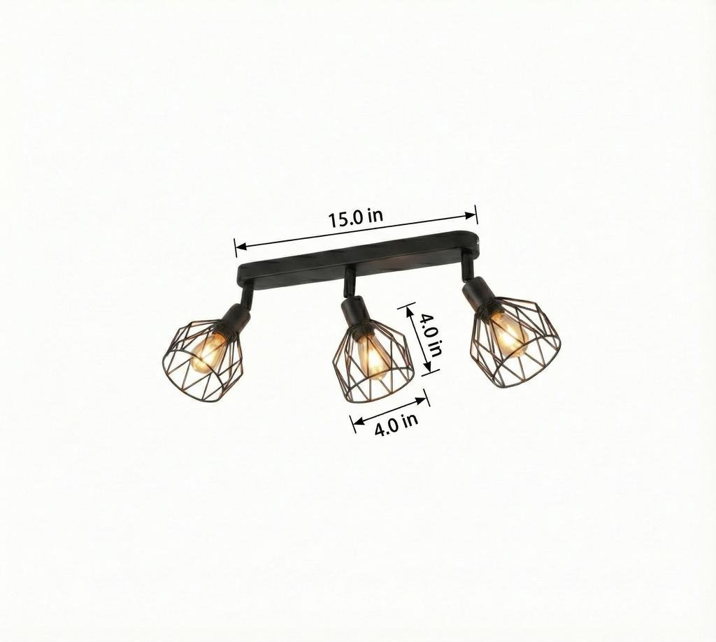 Black Iron LED Ceiling Light
