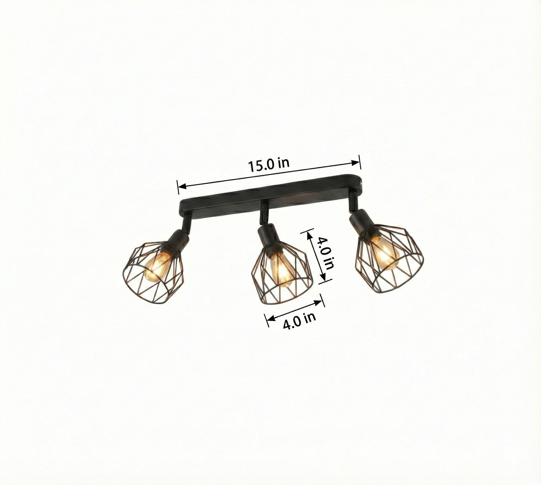 Black Iron LED Ceiling Light