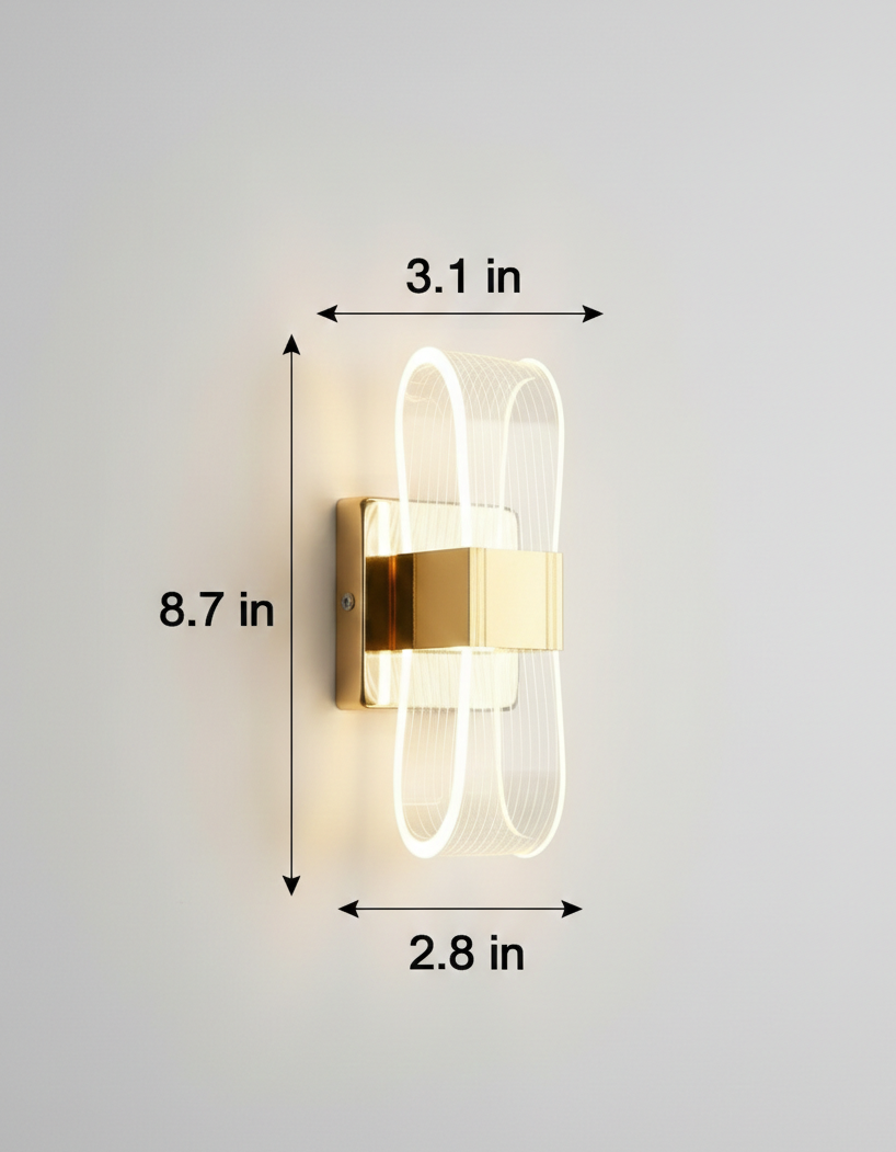 Modern Gold LED Wall Light – Up & Down Glow