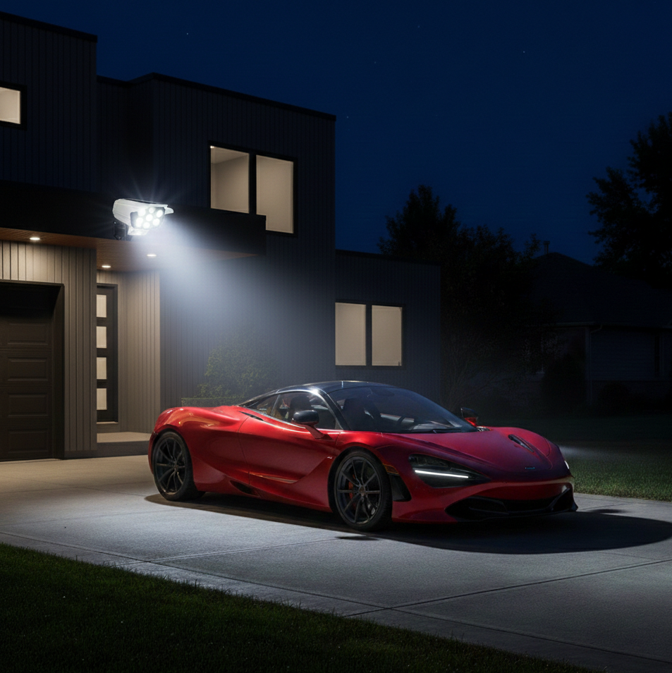 Solar Camera-Style Motion Sensor Wall Light