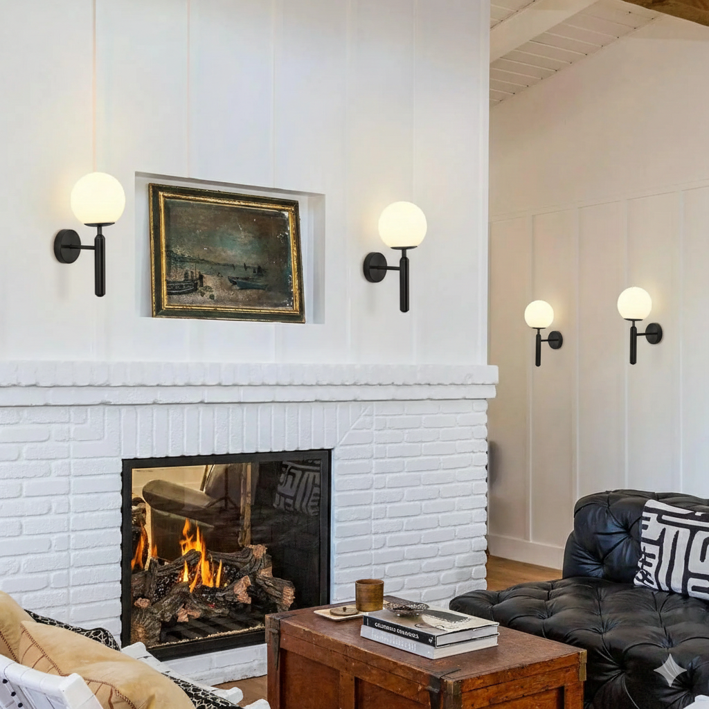 Modern Globe Wall Light Fixture