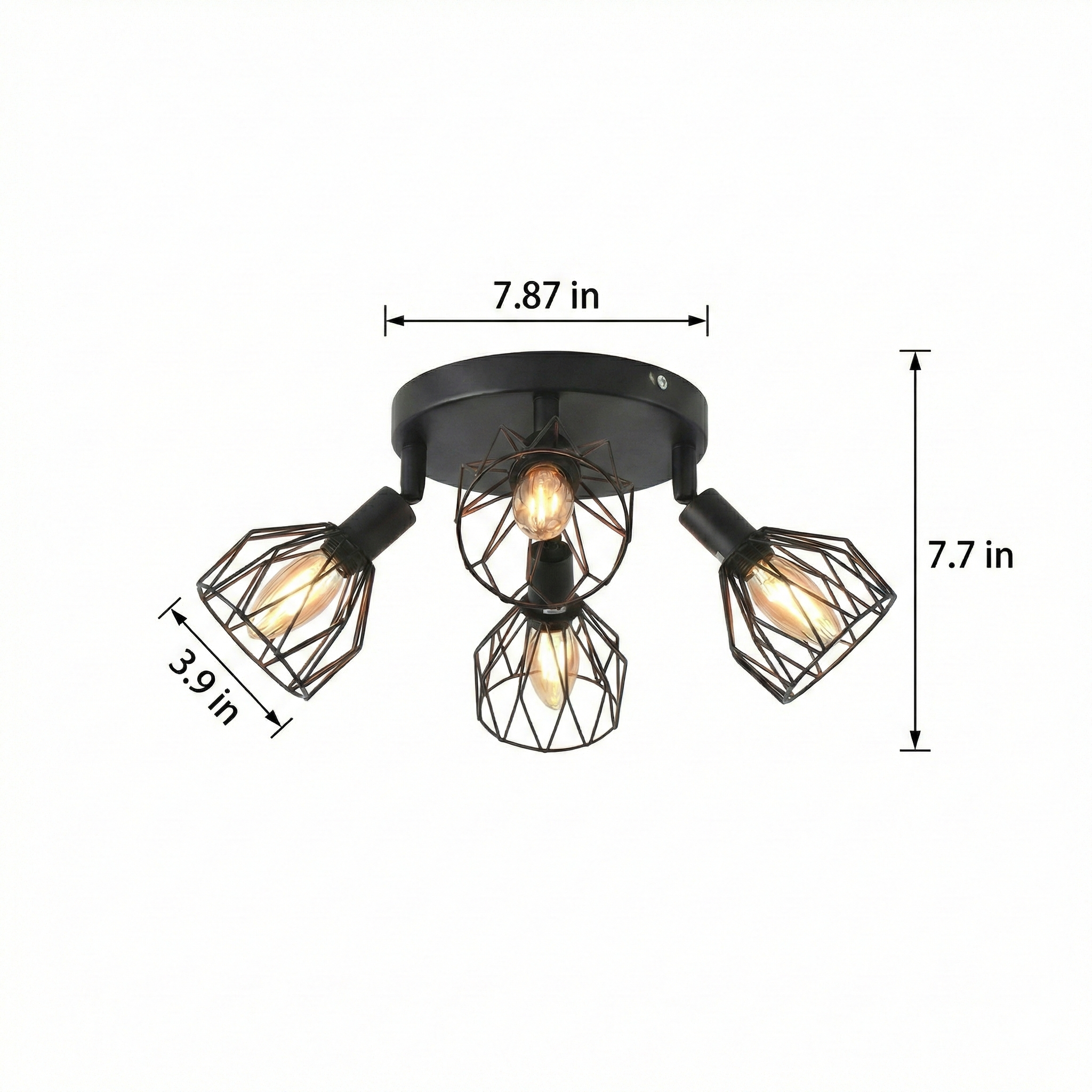 Black Iron LED Ceiling Light