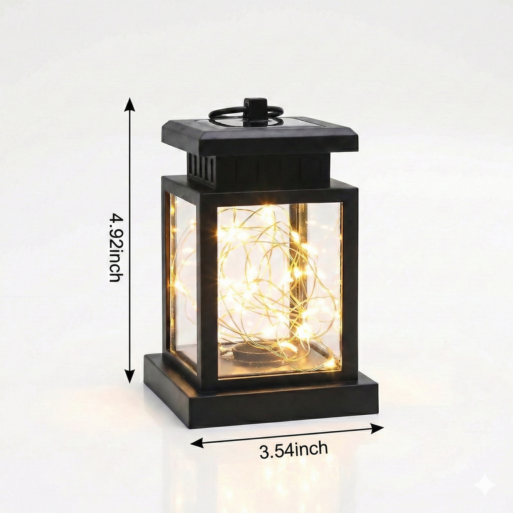 Solar LED Lantern with Copper Wire Lights