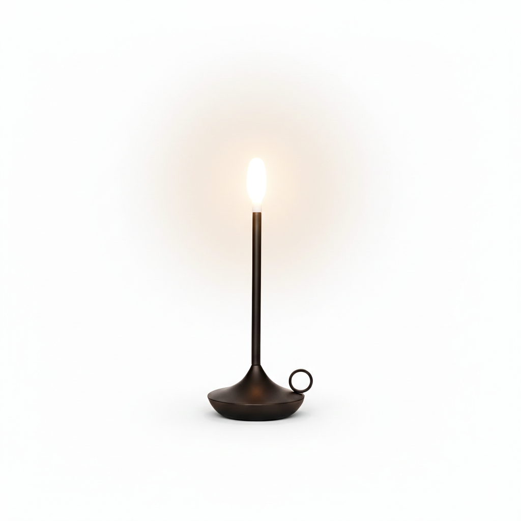 Modern rechargeable atmosphere table lamp in black finish