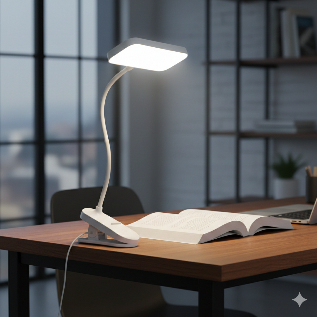 Clip-On LED Desk Lamp