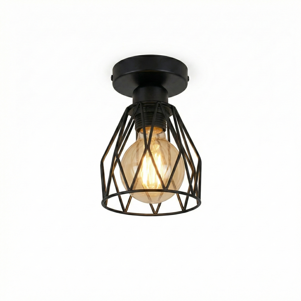 Black Iron LED Ceiling Light