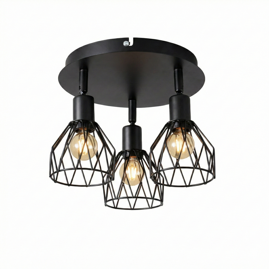 Black Iron LED Ceiling Light