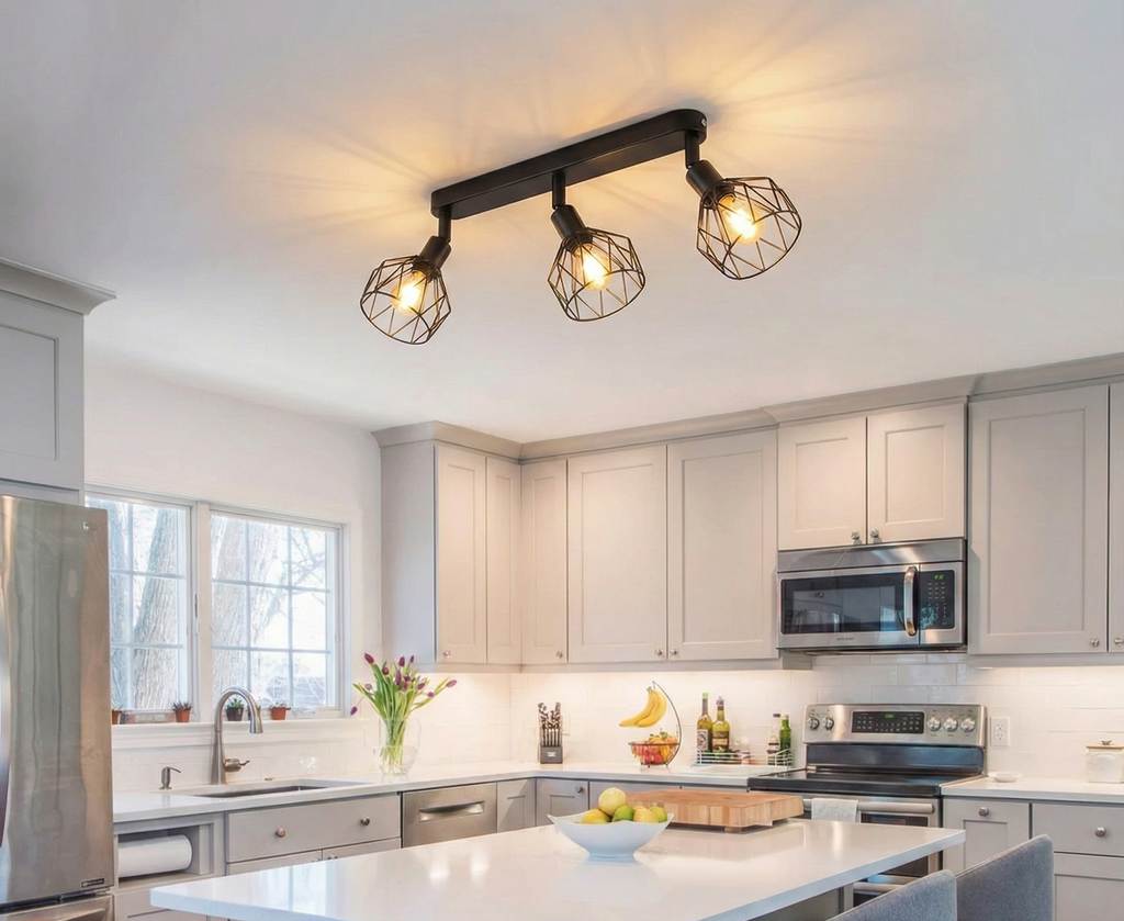 Black Iron LED Ceiling Light