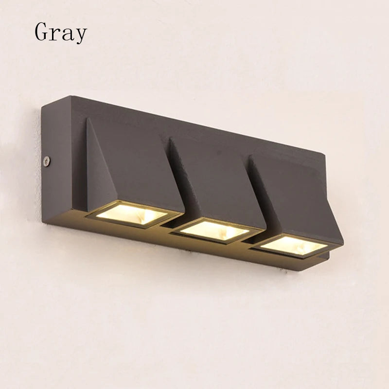 Modern Geometric LED Wall Light (Single or Triple Head)