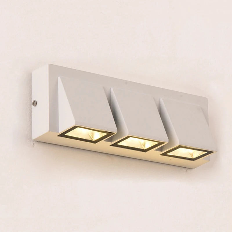Modern Geometric LED Wall Light (Single or Triple Head)