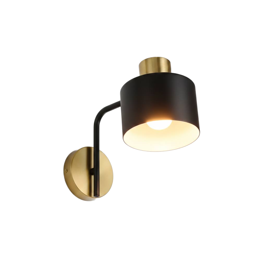Modern Wall Light - Black & Gold Fixture