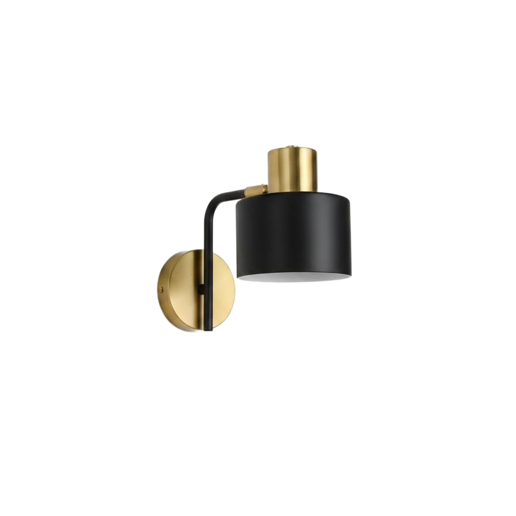 Modern Wall Light - Black & Gold Fixture