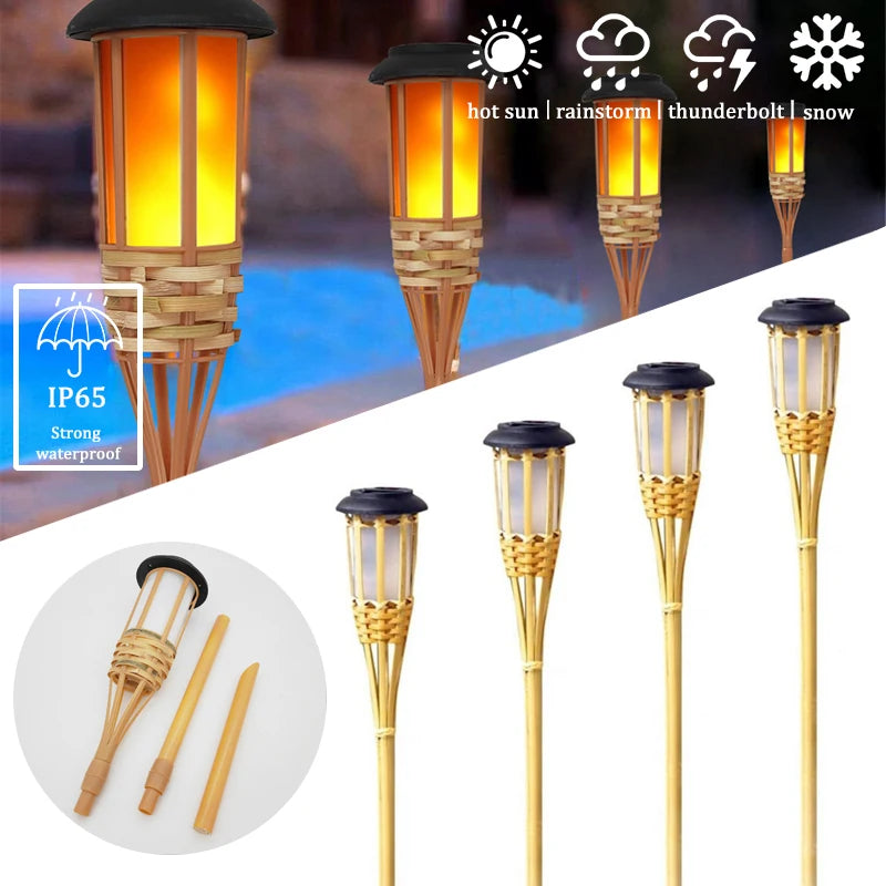 Solar LED Flame Effect Garden Torch