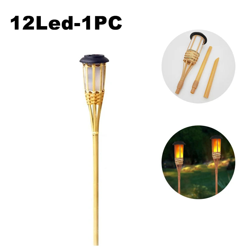 Solar LED Flame Effect Garden Torch