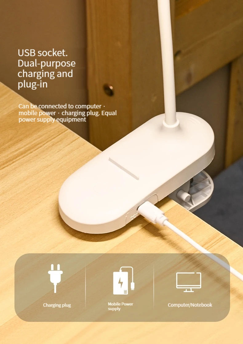 Clip-On LED Desk Lamp