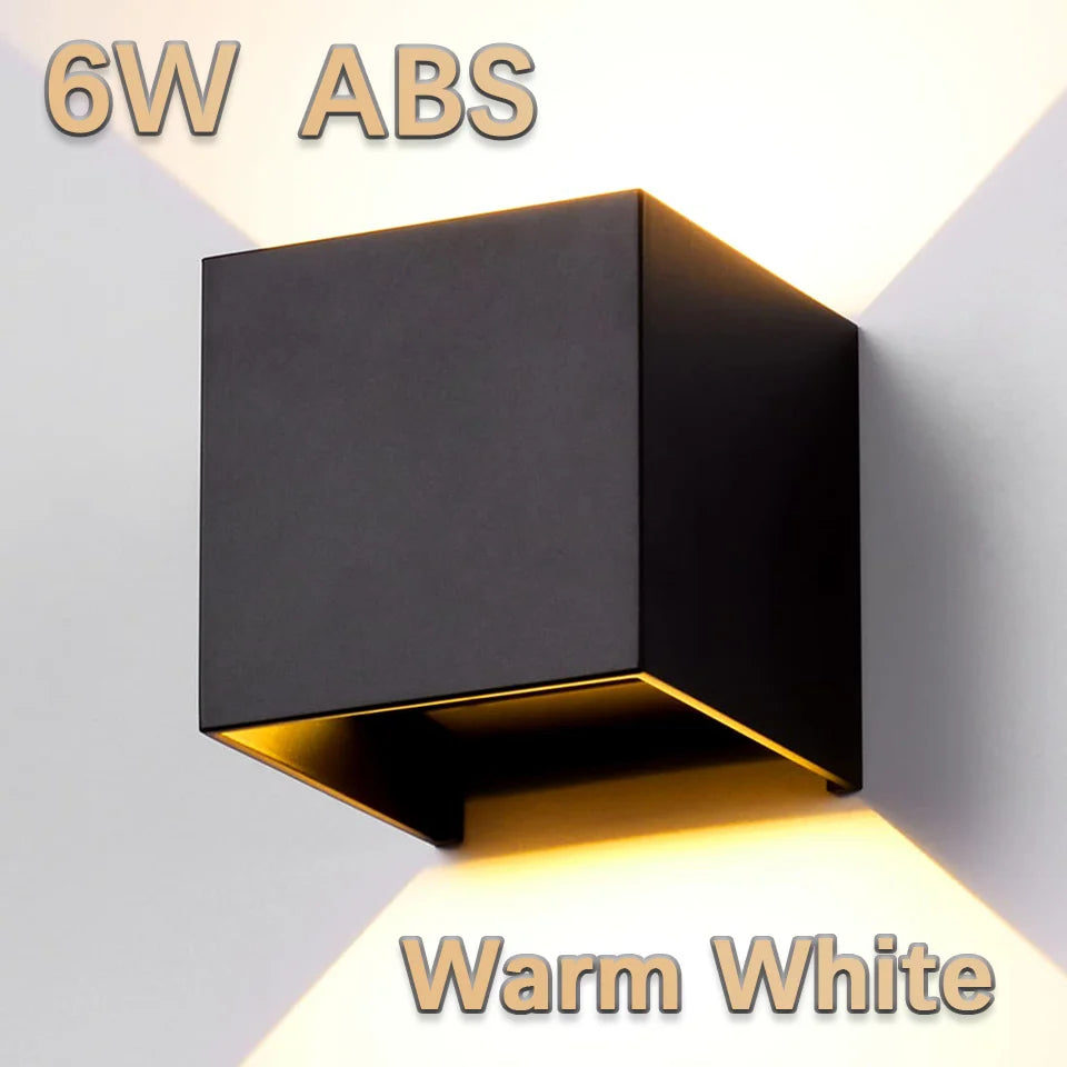 Obsidian Cube LED Wall Light