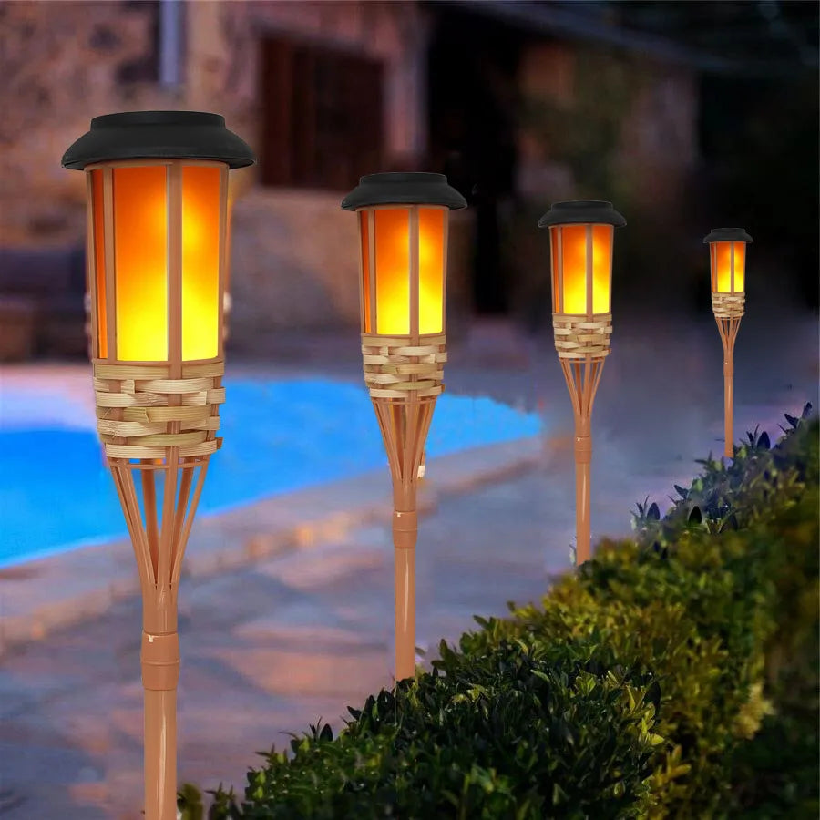 Solar LED Flame Effect Garden Torch