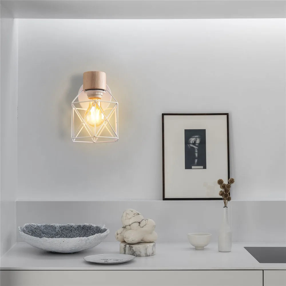 Modern Wood & Metal Wall Sconce