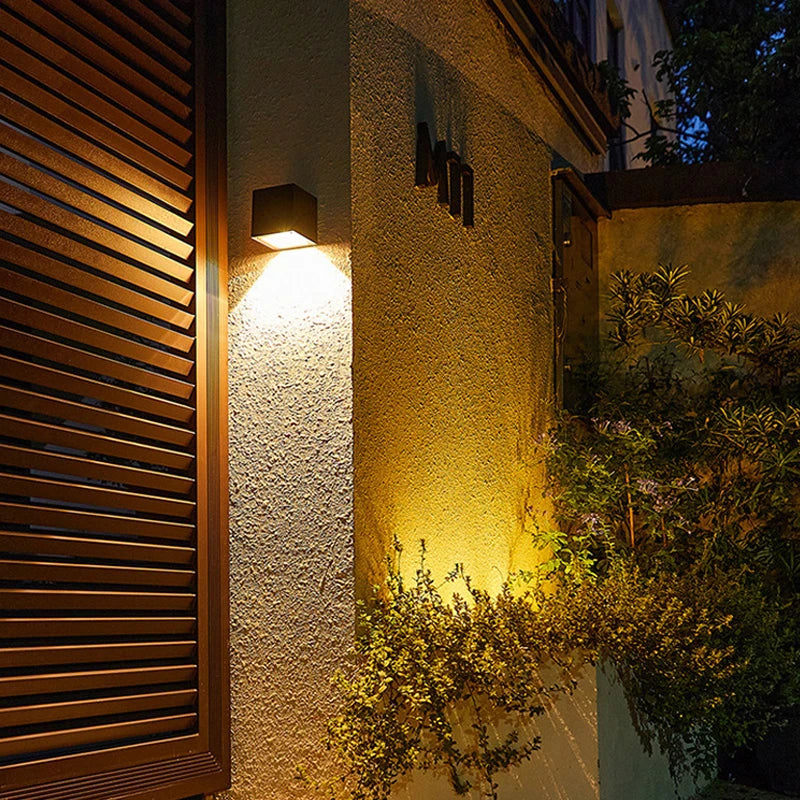 Square Solar Outdoor Wall Light