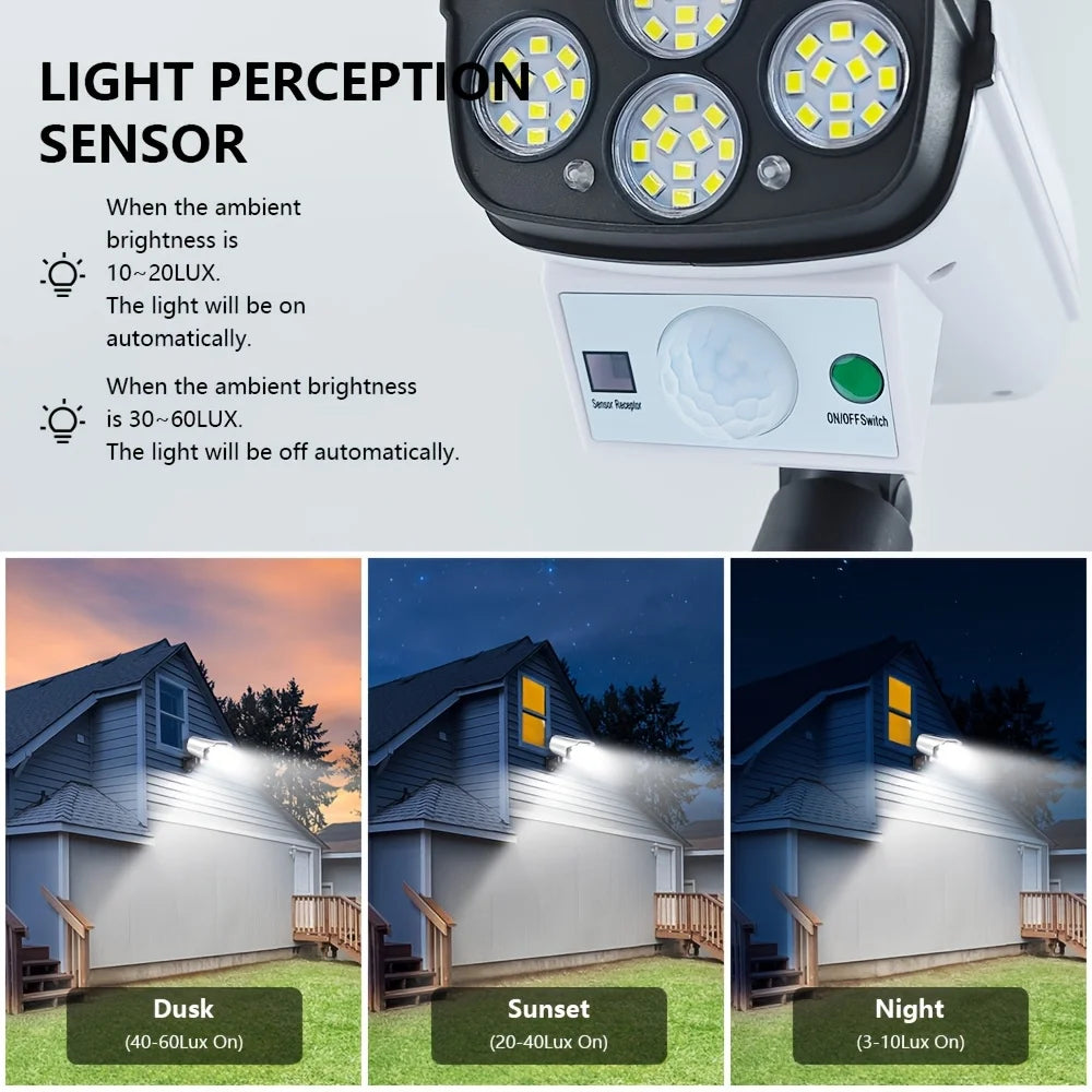 Solar Camera-Style Motion Sensor Wall Light