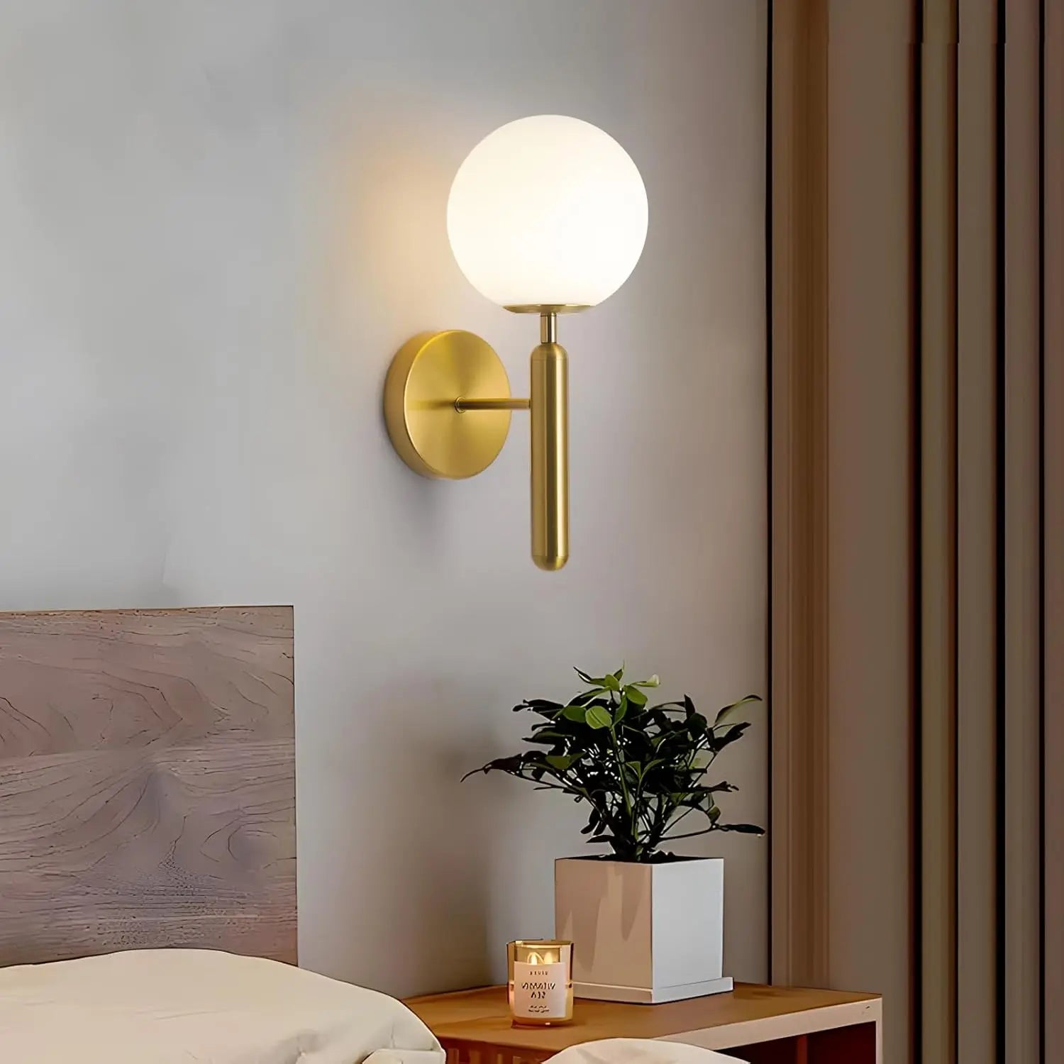 Modern Globe Wall Light Fixture