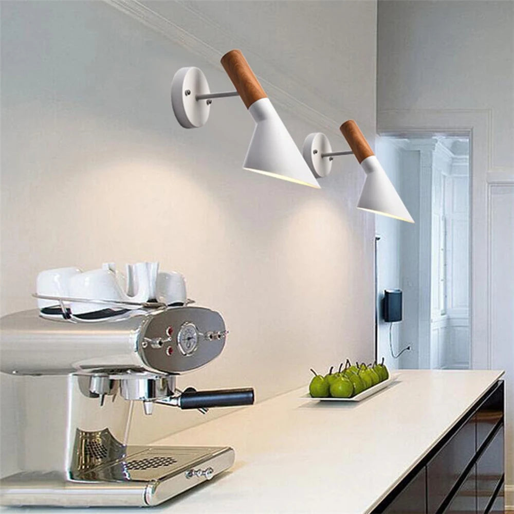 Modern Wood & Metal Wall Sconce