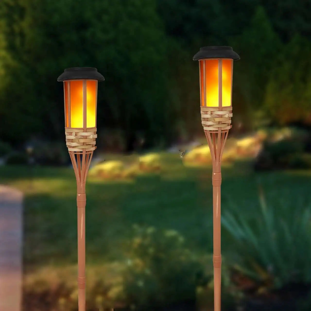 Solar LED Flame Effect Garden Torch