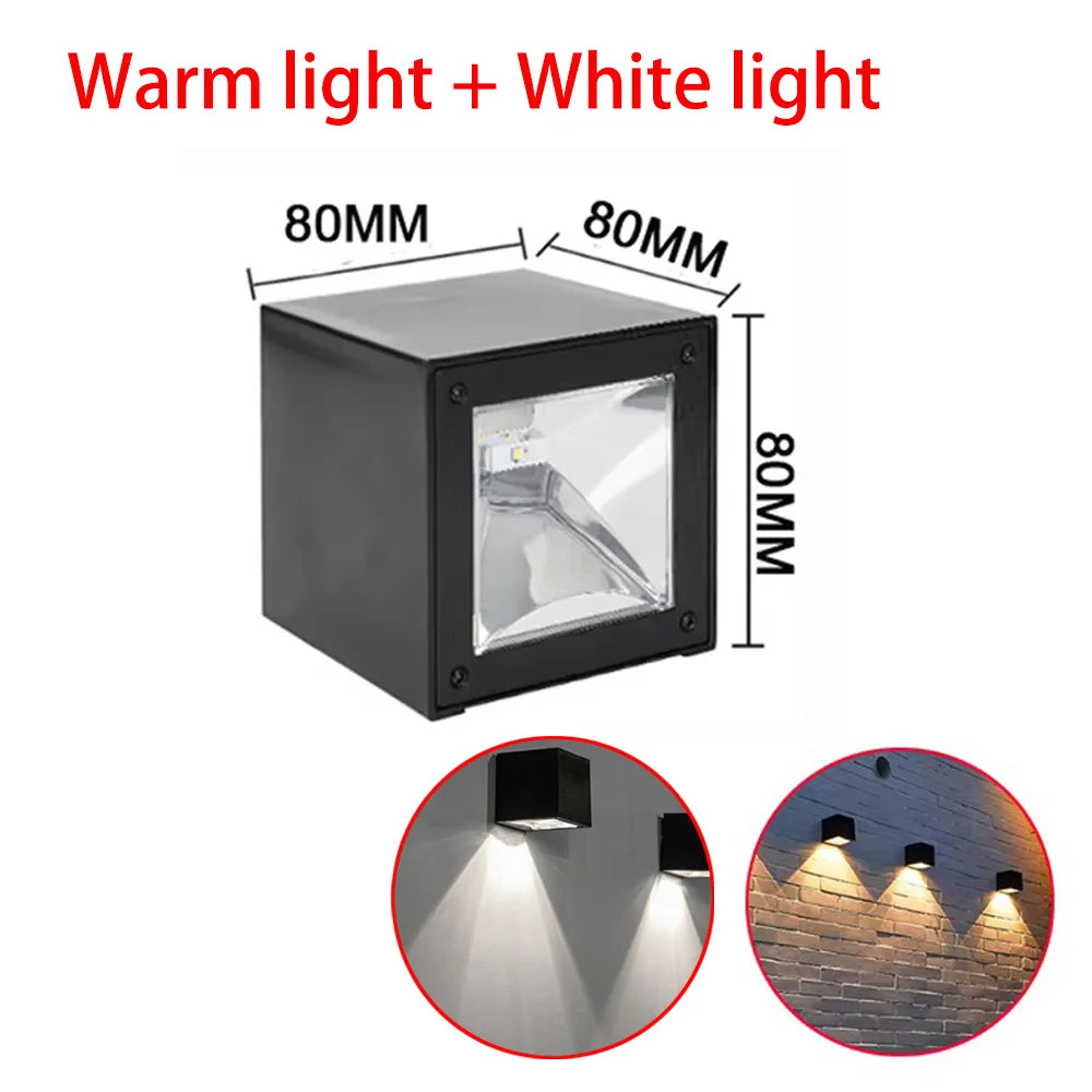 Square Solar Outdoor Wall Light