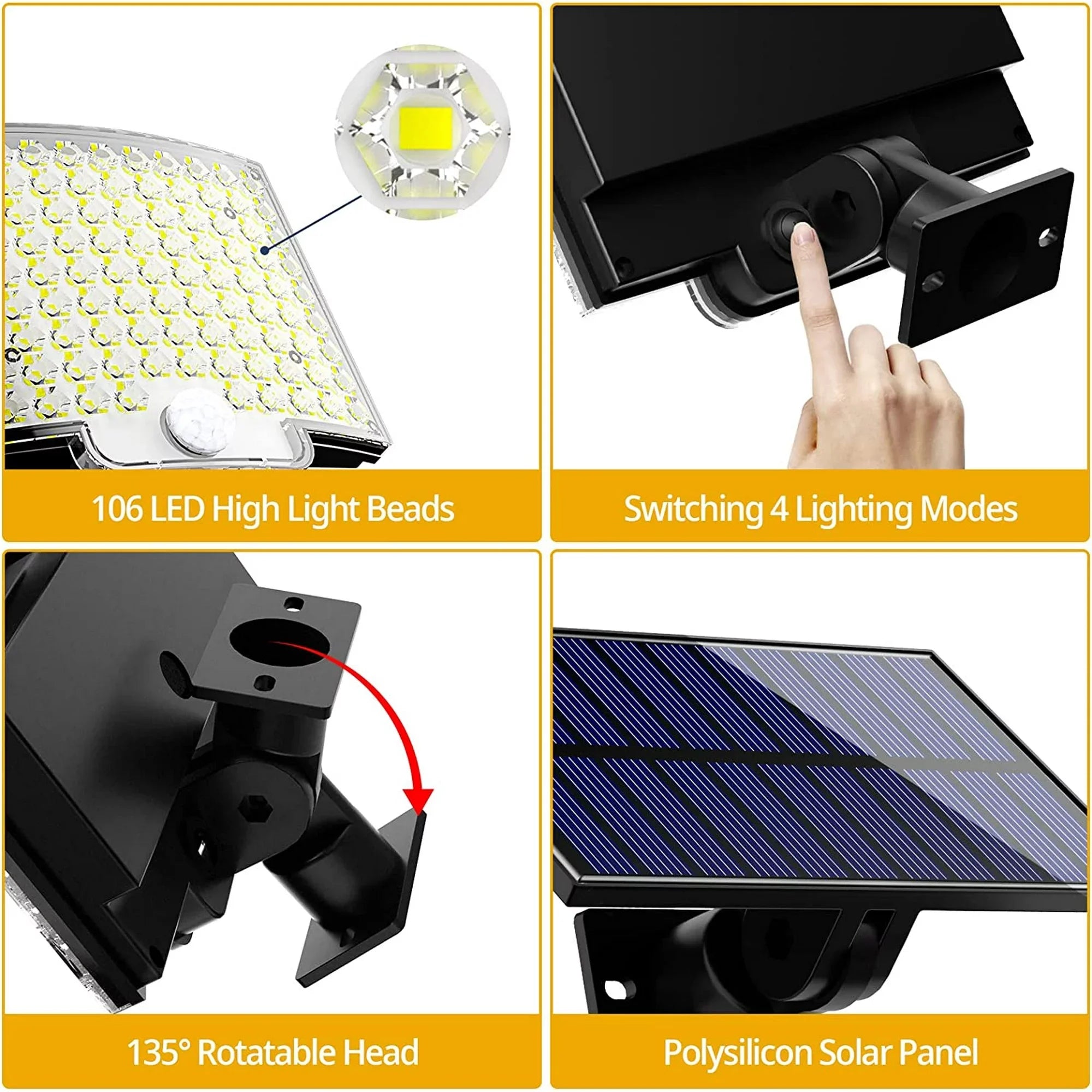 Solar Motion Sensor LED Flood Light