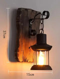 Industrial Wooden Cage Wall Light