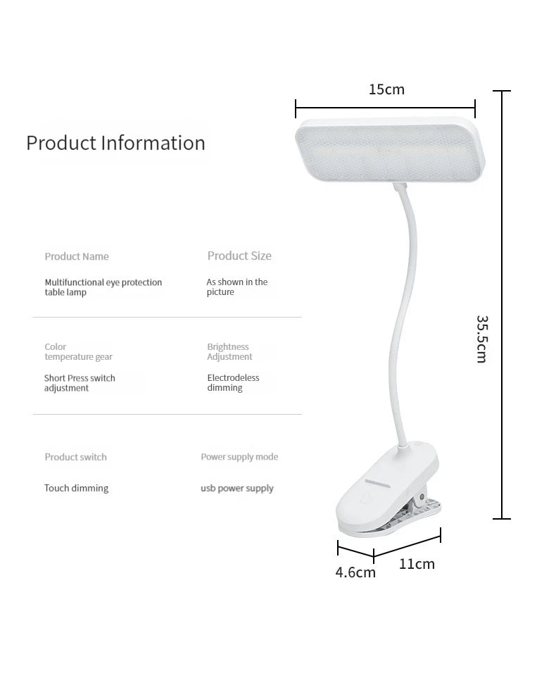 Clip-On LED Desk Lamp