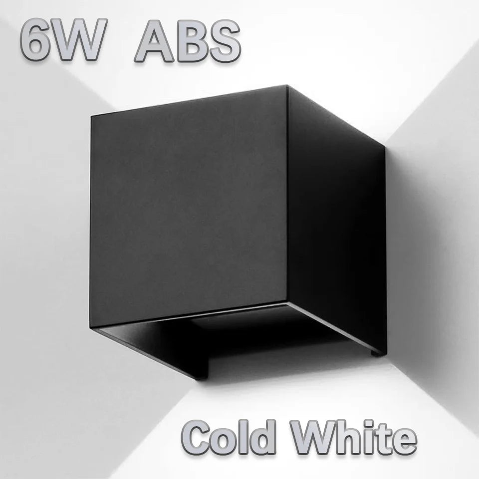 Obsidian Cube LED Wall Light