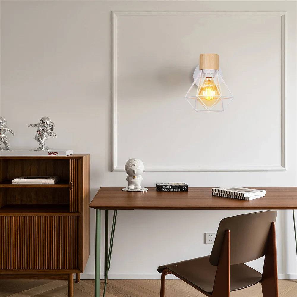 Modern Wood & Metal Wall Sconce