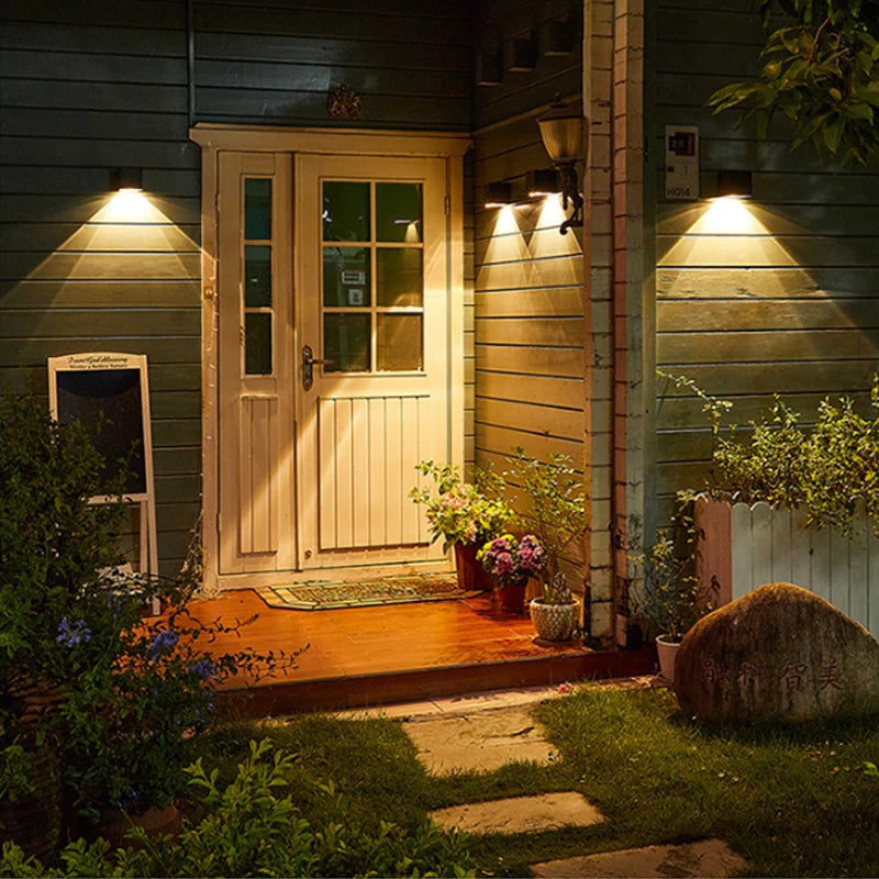 Square Solar Outdoor Wall Light