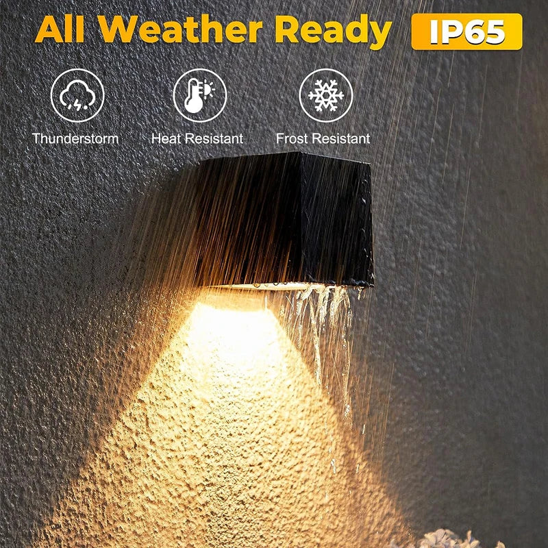 Square Solar Outdoor Wall Light