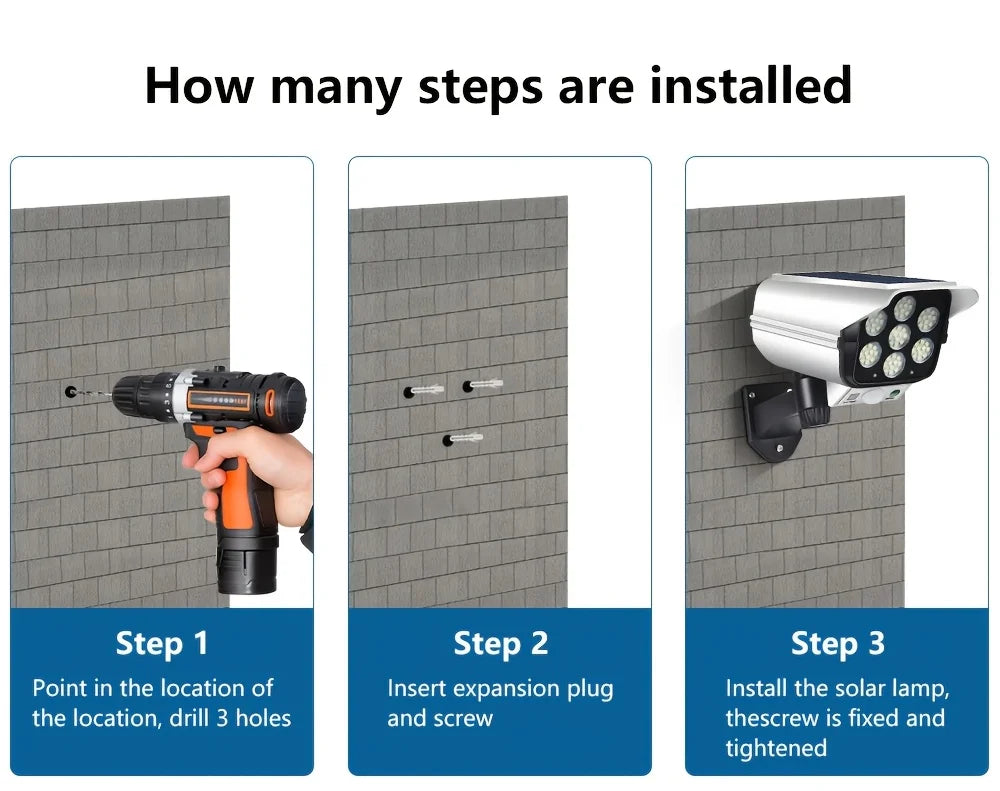 Solar Camera-Style Motion Sensor Wall Light