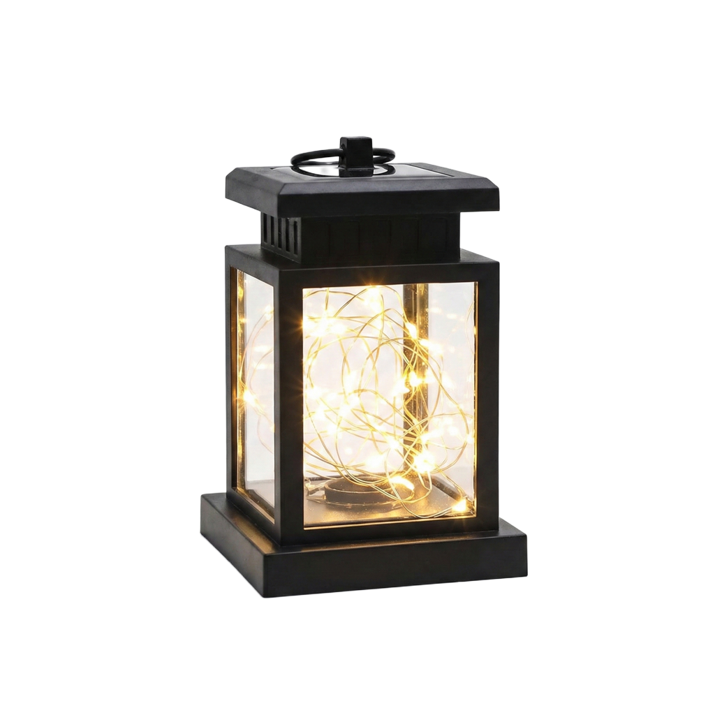 Solar LED Lantern with Copper Wire Lights